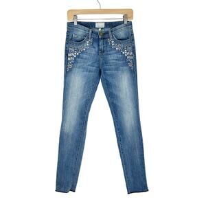 Current Elliot Jean Embroidered The‎ Rolled Skinny Size 26